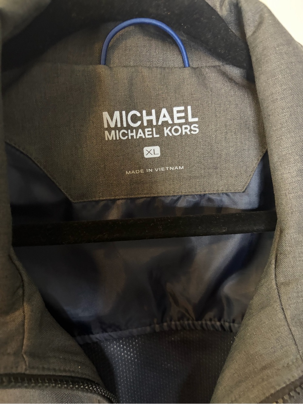 Michael Kors Charcoal Gray Lightweight Zip-Front Jacket